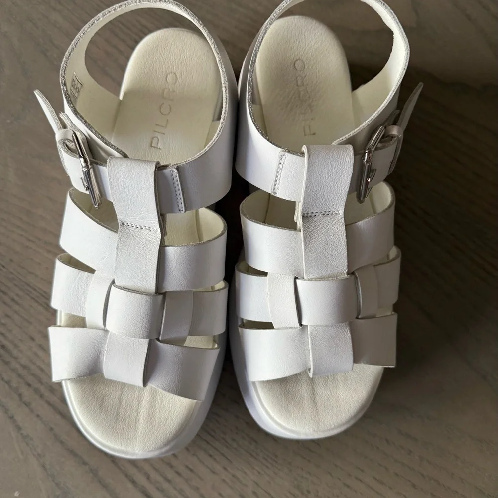 Anthropologie Pilcro Platform Fisherman Sandals – White, Size 38